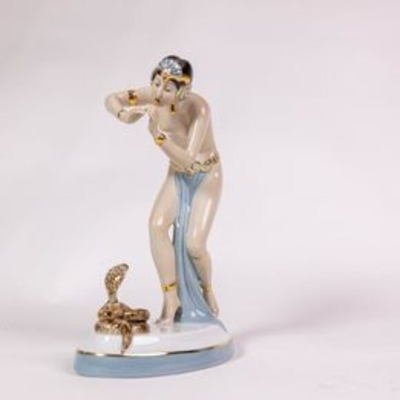Royal Dux Porcelain Figure - Snake Charmer - Picture 1 of 9